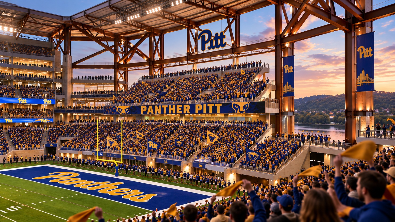 Concept rendering: the Panther Pitt student section. NOT AFFILIATED WITH THE UNIVERSITY OF PITTSBURGH
