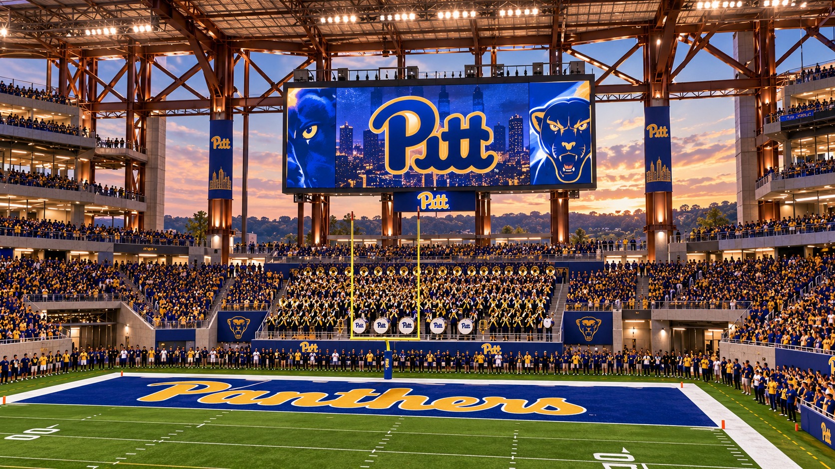 Concept rendering: Pitt Band game-day operations. NOT AFFILIATED WITH THE UNIVERSITY OF PITTSBURGH